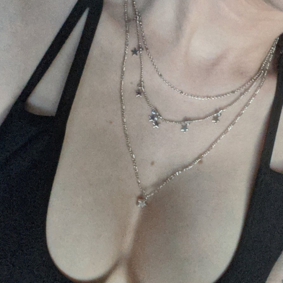 Urban Outfitters Jewelry - Star silver three-tier space necklace